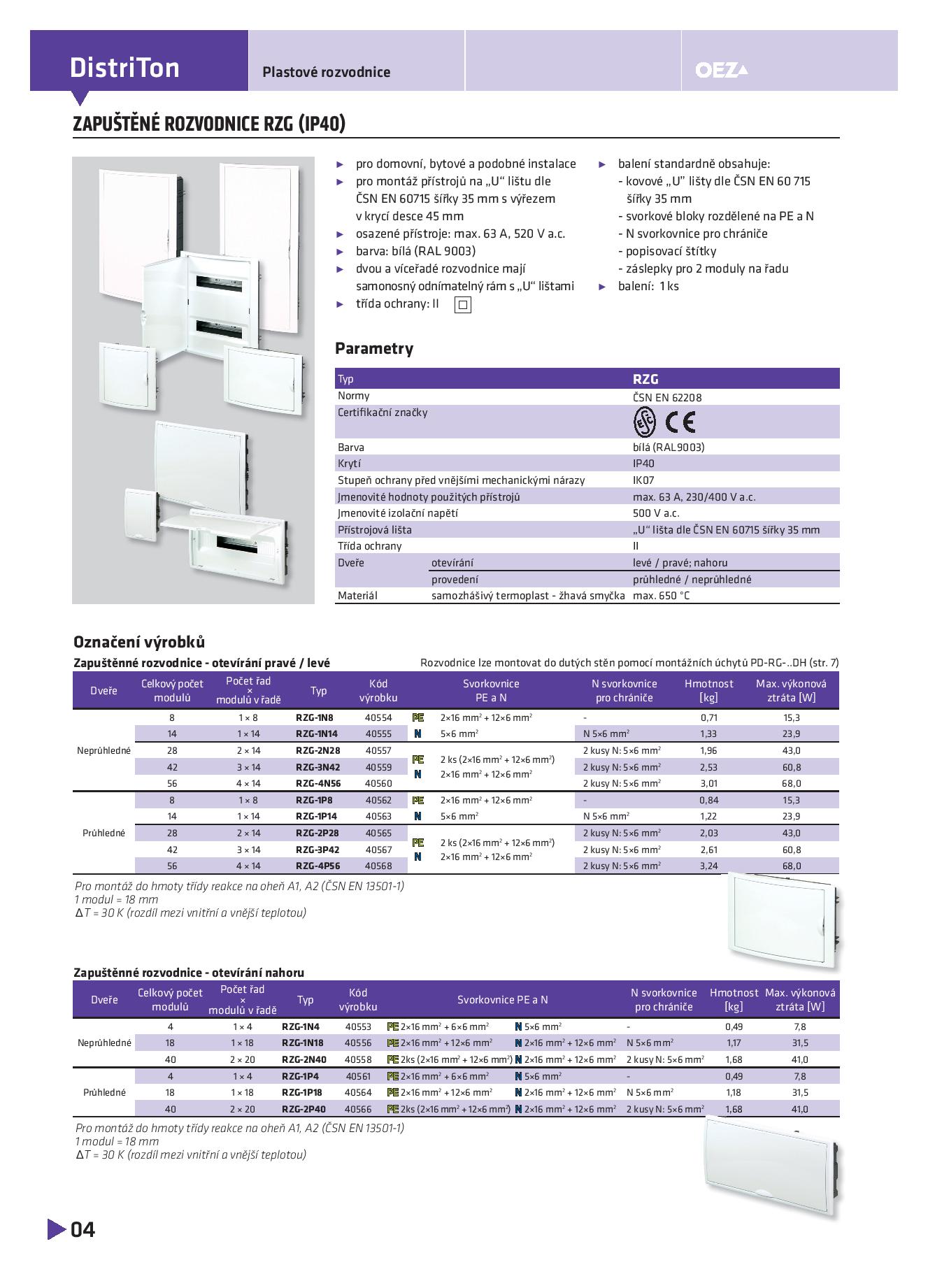 Rozvodnice RZG-Z-4T56 (RZG-4P56) (OEZ) (40568)