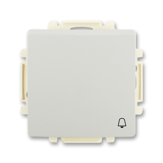 Spínač (ovládač) kolébkový s krytem, řazení 1/0,symbol zvonku, 3557G-A80343 S1, ABB, Swing®, Swing®L, světle šedá