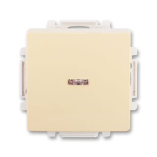 Spínač (ovládač) kolébkový s krytem, řazení 1/0So, 1/0S, 3557G-A91342 C1, ABB, Swing®, Swing®L, krémová