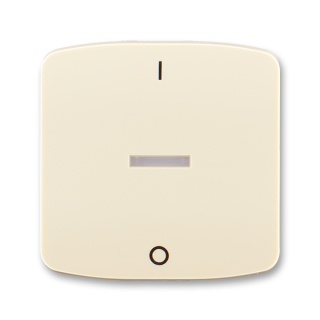 Kryt spínače dvojpólového s průzorem a potiskem, 3558A-A655 C, ABB, Tango, slonová kost