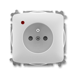 Zásuvka bezšroubová s ochranou před přepětím, 5599A-A02357 S, ABB, Tango, šedá