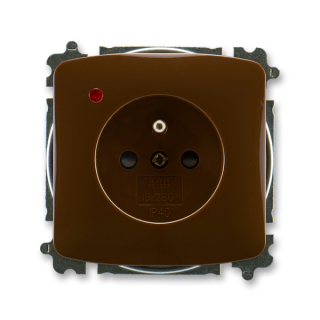 Zásuvka bezšroubová s ochranou před přepětím, 5599A-A02357 H, ABB, Tango, hnědá