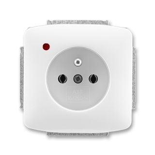 Zásuvka šroubová s přepěťovou ochranou, 5598A-A2349 B, ABB, Tango, bílá