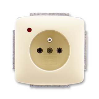 Zásuvka šroubová s přepěťovou ochranou, 5598A-A2349 C, ABB, Tango, slonová kost - skladem 1 ks