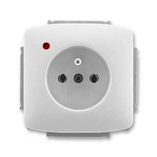 Zásuvka šroubová s přepěťovou ochranou, 5598A-A2349 S, ABB, Tango, šedá