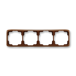 Rámeček vodorovný čtyřnásobný, 3901A-B40 H, ABB, Tango, hnědá