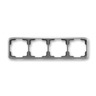 Rámeček vodorovný čtyřnásobný, 3901A-B40 S2, ABB, Tango, kouřová šedá