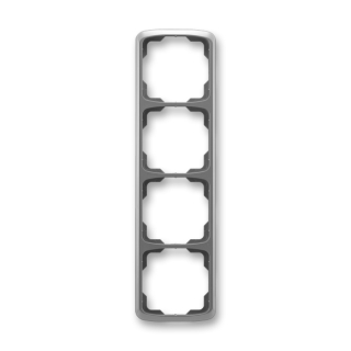 Rámeček svislý čtyřnásobný, 3901A-B41 S2, ABB, Tango, kouřová šedá