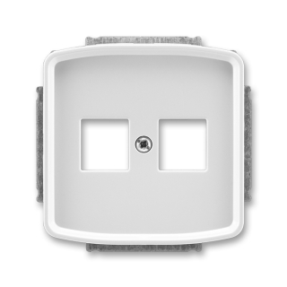 Kryt zásuvky komunikační a reproduktorové, se dvěma otvory, 5014A-A02018 S, ABB, Tango, šedá