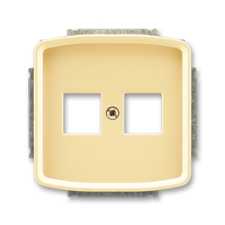 Kryt zásuvky komunikační a reproduktorové, se dvěma otvory, 5014A-A02018 D, ABB, Tango, béžová