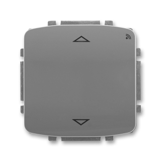 Spínač žaluziový s krátkocestným ovladačem, s přijímačem RF, 3299A-A33108 S2, ABB, Tango, kouřová šedá 