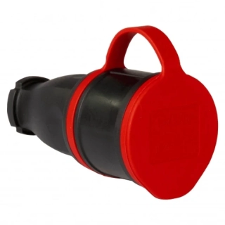 Zásuvka spojovací gumová 116-SG, 250V, IP54