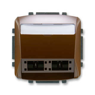 Kryt zásuvky komunikační a datové, pro moduly R&M freenet, 5014A-A00420 H, ABB, Tango, hnědá