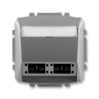 Kryt zásuvky komunikační a datové, pro moduly R&M freenet, 5014A-A00420 S2, ABB, Tango, kouřová šedá
