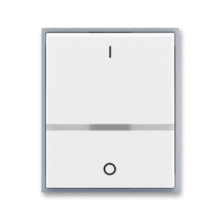 Kryt spínače dvojpólového, 3558E-A00655 04, ABB, Element®, bílá / ledová šedá