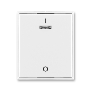 Kryt spínače trojpólového, s čirým průzorem, 3558E-A00933 03, ABB, Time®, Element®, bílá / bílá