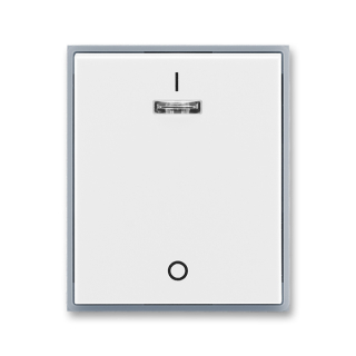 Kryt spínače trojpólového, s čirým průzorem, 3558E-A00933 04, ABB, Element®, bílá / ledová šedá