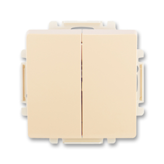 Spínač (ovládač) kolébkový, řazení 1/0+1/0, 3557G-A87340 C1, ABB, Swing®, Swing®L, krémová
