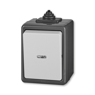 Spínač řazení 1/0So, 1/0S (ovládač), IP 44, 3553-91922 S, ABB, Praktik, šedá