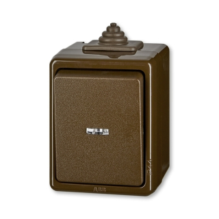 Spínač řazení 1/0So, 1/0S (ovládač), IP 44, 3553-91922 H, ABB, Praktik, hnědá