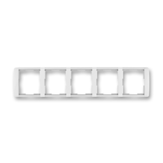 Rámeček pětinásobný vodorovný, 3901E-A00150 01, ABB, Element, bílá / ledová bílá