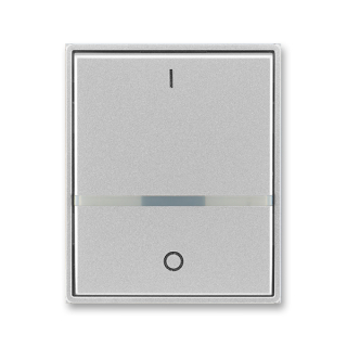 Kryt spínače dvojpólového s průzorem a potiskem, 3558E-A00655 08, ABB, Time®, Time® Arbo, titanová