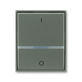 Kryt spínače dvojpólového s průzorem a potiskem, 3558E-A00655 34, ABB, Time®, Time® Arbo, antracitová