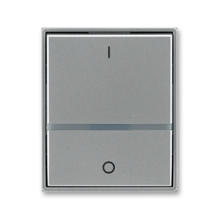 Kryt spínače dvojpólového s průzorem a potiskem, 3558E-A00655 36, ABB, Time®, Time® Arbo, ocelová