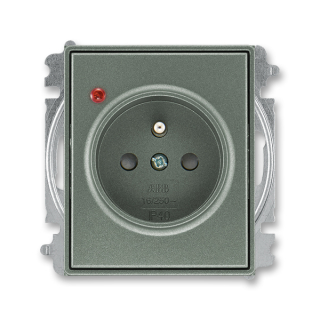 Zásuvka bezšroubová s ochranou před přepětím, 5599E-A02357 34, ABB, Time®, Time® Arbo, antracitová