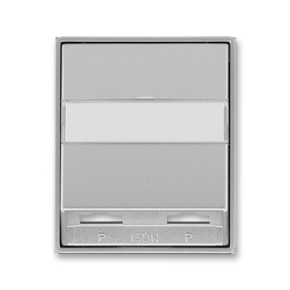 Kryt zásuvky ISDN průchozí dvojnásobné, 5013E-A00252 08, ABB, Time®, Time® Arbo, titanová