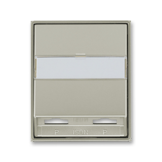 Kryt zásuvky ISDN průchozí dvojnásobné, 5013E-A00252 32, ABB, Time®, Time® Arbo, starostříbrná