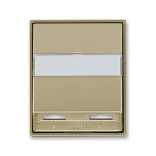 Kryt zásuvky ISDN průchozí dvojnásobné, 5013E-A00252 33, ABB, Time®, Time® Arbo, šampaňská