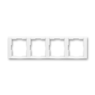 Rámeček čtyřnásobný vodorovný, 3901F-A00140 03, ABB, Time®, bílá / bílá
