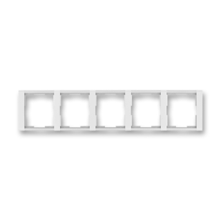 Rámeček pětinásobný vodorovný, 3901F-A00150 01, ABB, Time®, bílá / ledová bílá