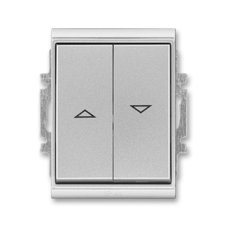 Ovládač žaluziový, řazení 1/0+1/0 s blokováním, IP 44, 3558E-A88943 08, ABB, Time®, titanová