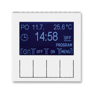 Hodiny spínací programovatelné - ovládací část, 3292H-A20301 01, ABB, Levit®, bílá / ledová bílá