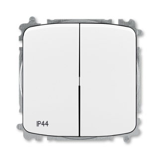 Spínač IP 44, řazení 6+6 (6+1), 3559A-A52940 B, ABB, Tango, bílá