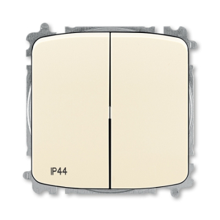 Spínač IP 44, řazení 6+6 (6+1), 3559A-A52940 C, ABB, Tango, slonová kost