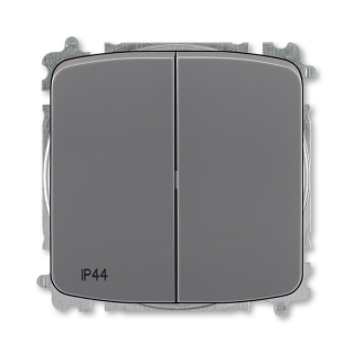Spínač IP 44, řazení 6+6 (6+1), 3559A-A52940 S2, ABB, Tango, kouřová šedá