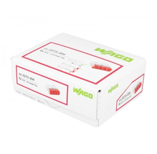 Svorka Wago 2273-204, 4x2,5 rudá - balení 100ks