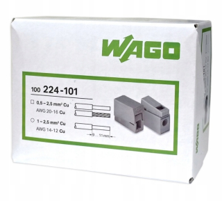 Svorka Wago 224-101 2x2,5 LUSTR - balení 100ks