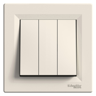 Asfora - Trojnásobný spínač řazení 1, krémový, EPH2100123