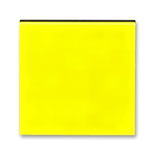 Kryt spínače jednoduchý, 3559H-A00651 64, ABB, Levit®, žlutá / kouřová černá