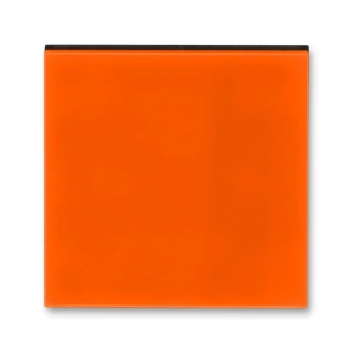 Kryt spínače jednoduchý, 3559H-A00651 66, ABB, Levit®, oranžová / kouřová černá