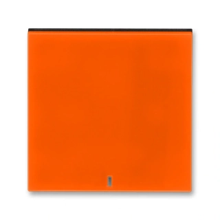 Kryt spínače kolébkového s čirým průzorem, 3559H-A00653 66, ABB, Levit®, oranžová / kouřová černá