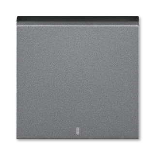 Kryt spínače kolébkového s čirým průzorem, 3559H-A00653 69, ABB, Levit®M, ocelová / kouřová černá
