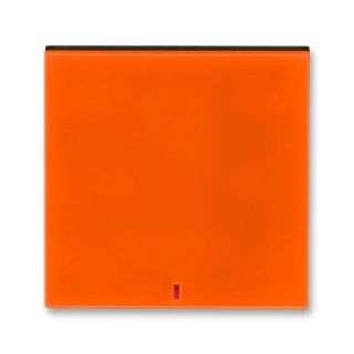 Kryt spínače dvojpólového, 3559H-A00655 66, ABB, Levit®, oranžová / kouřová černá