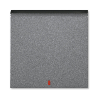 Kryt spínače dvojpólového, 3559H-A00655 69, ABB, Levit®M, ocelová / kouřová černá
