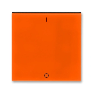 Kryt spínače trojpólového, 3559H-A00933 66, ABB, Levit®, oranžová / kouřová černá