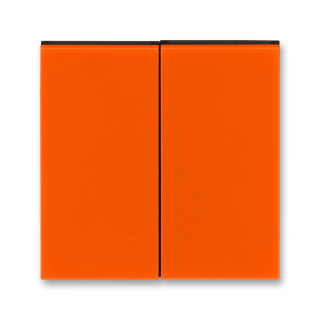 Kryt spínače dělený, 3559H-A00652 66, ABB, Levit®, oranžová / kouřová černá
